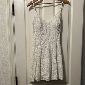 City Studio Ivory Lace Midi Dress